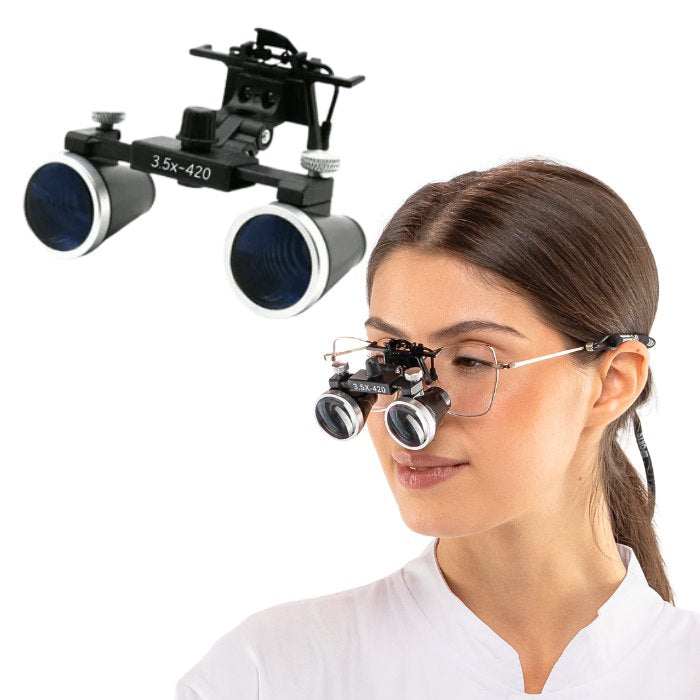 X1 Mini Loupe with 2.5x or 3.5x lens and Clip for Mounting on Frame