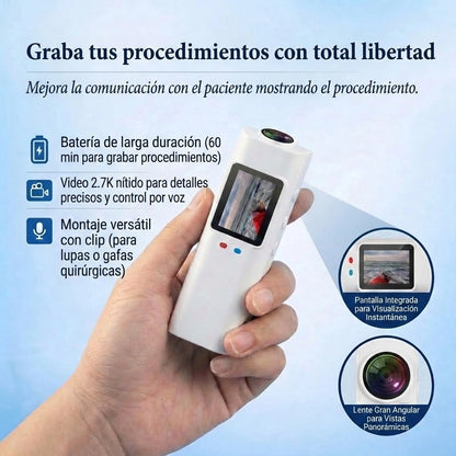 Mini Camera 2.7K with First-Person View for Magnifying Glasses and Prescription Glasses