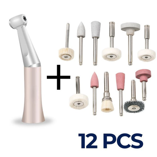 Low-Speed Contra Angle Handpiece + 12-Piece Polishing Set